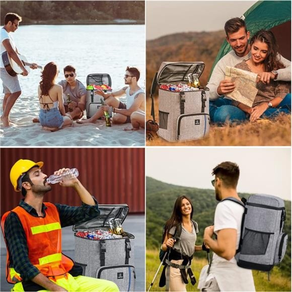 Insulated Cooler Backpack 40 Cans, Backpack Leak-Proof Waterproof Cooler Bag - Picture 7 of 7